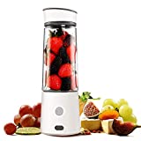 TTLIFE Licuadora portátil con USB 5000 mAh 400ml Licuadora personal Copa de Jucier de Glasse y acero inoxidable, para frutas,...
